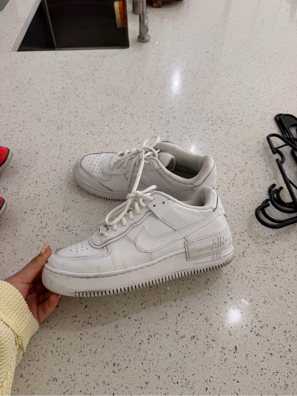 Nike All-White Low-Top Leather Sneakers